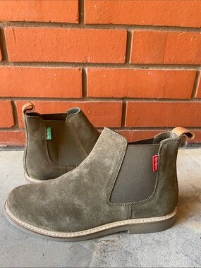KICKERS Women's Suede Chukka Boots Green Size EU 38 US 7